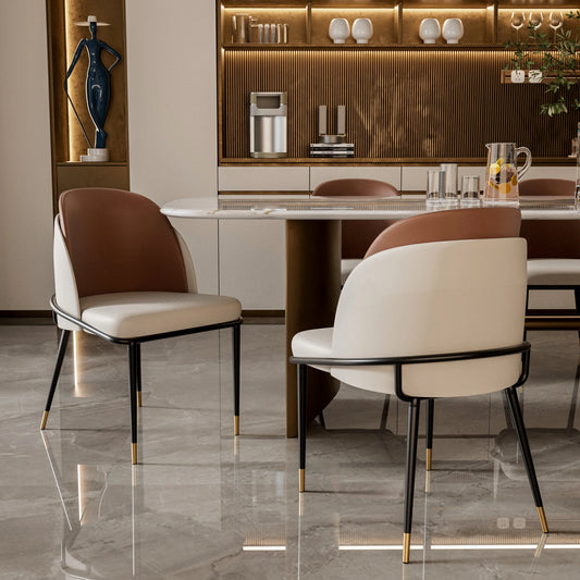 Modern Faux Leather Dining Chairs, Set of 2