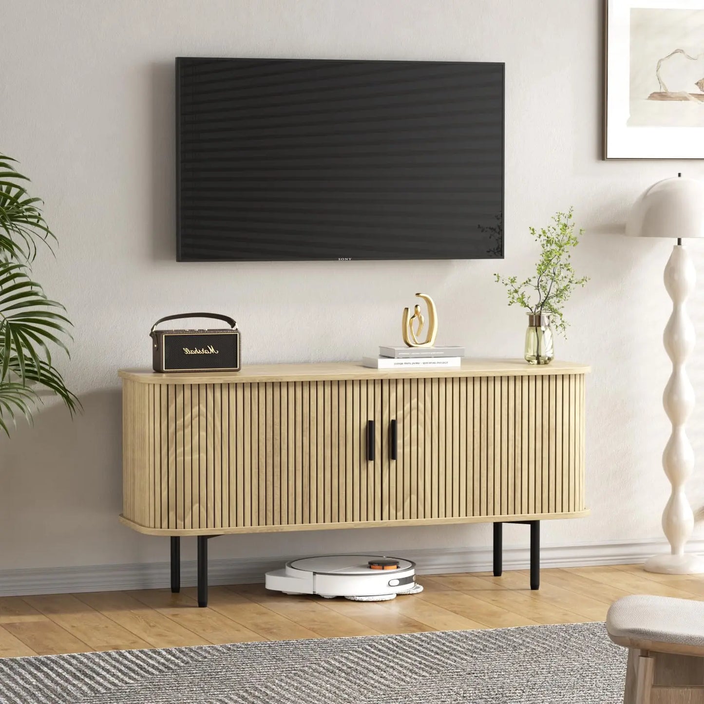 47'' Fluted Oval Entertainment Center