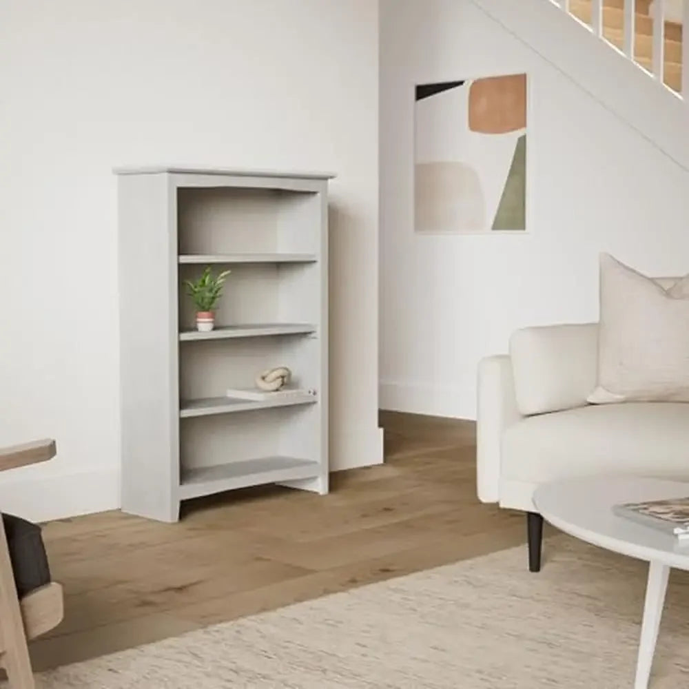 4-Shelf Solid Bookcase