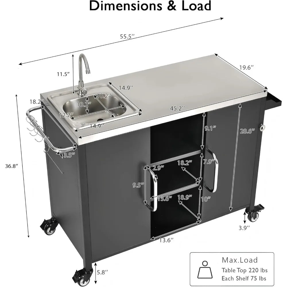 Outdoor Kitchen Mobile Bar