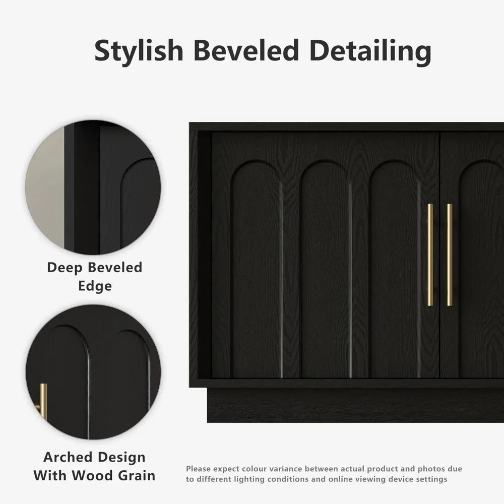 67" Modern Arched Entertainment Center