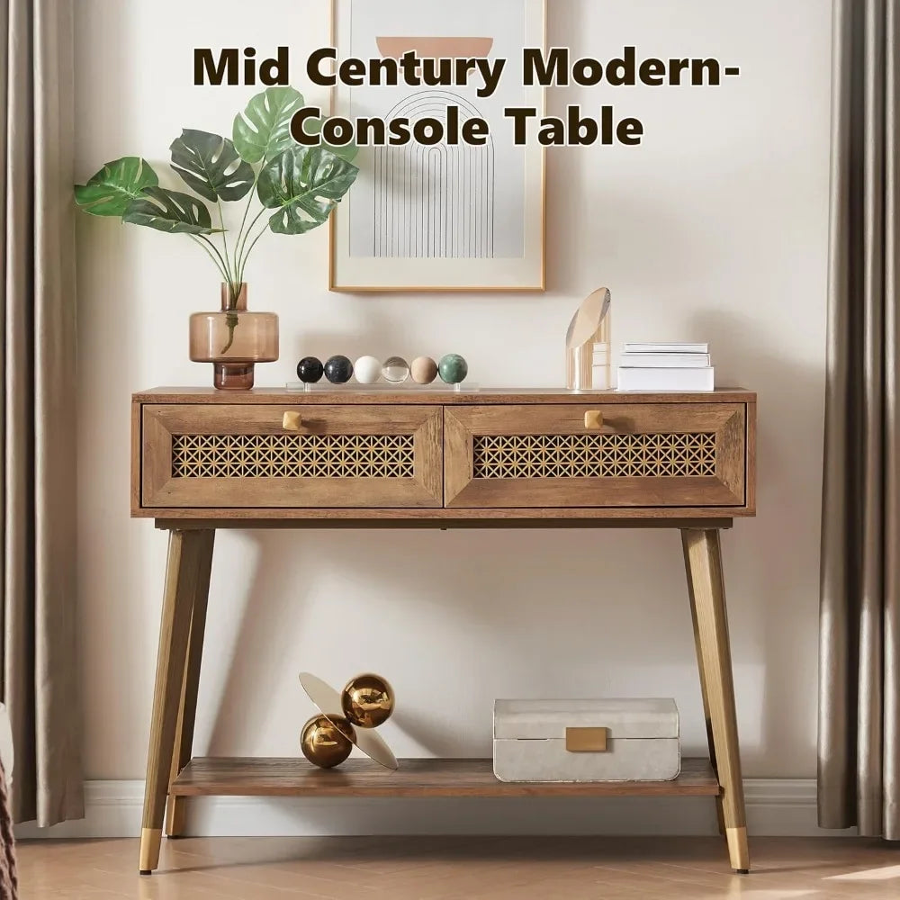 42" Mid Century Modern Console Table