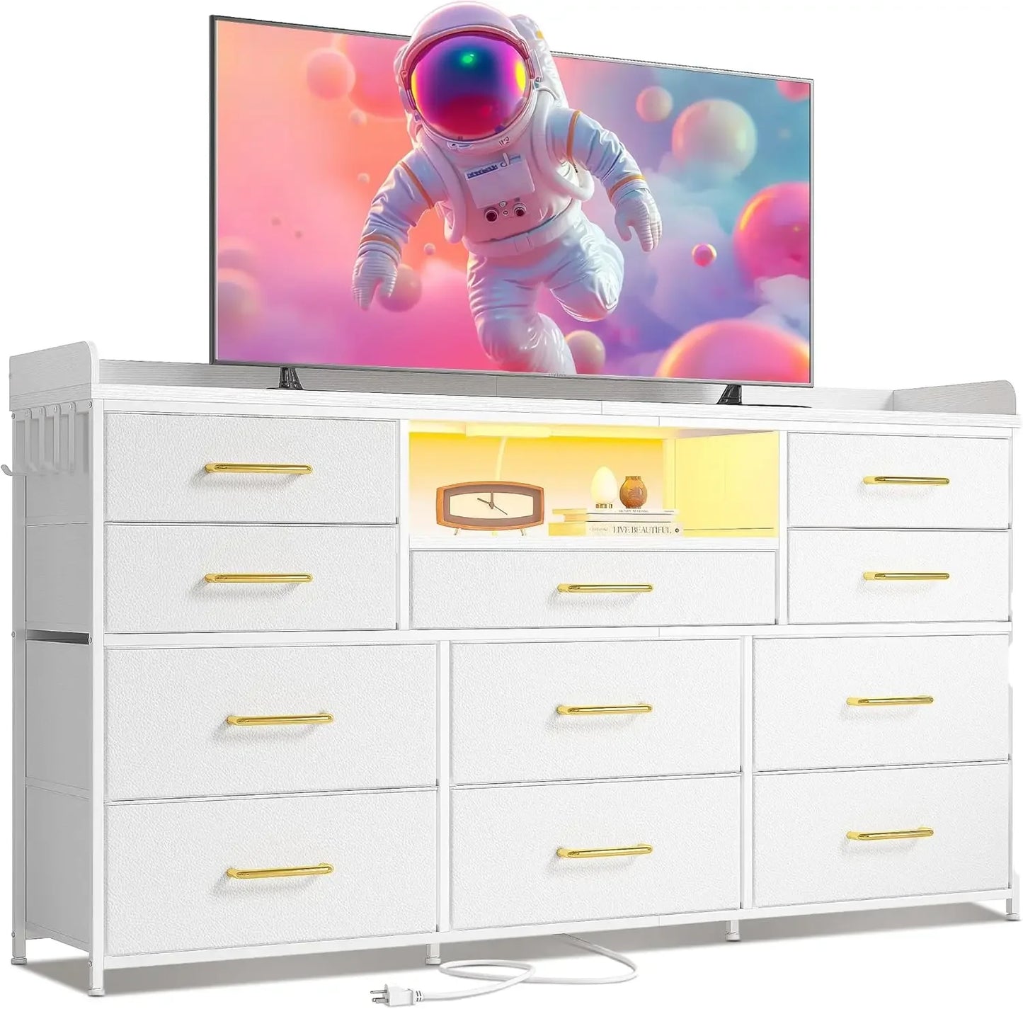 11 Drawer Bedroom Dresser with LED Charing Station