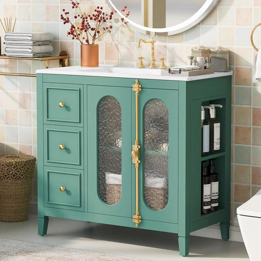 French Vinatge Bathroom Vanity with Sink