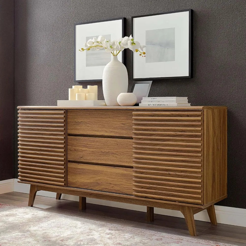 63" Mid-Century Modern Sideboard Buffet Table
