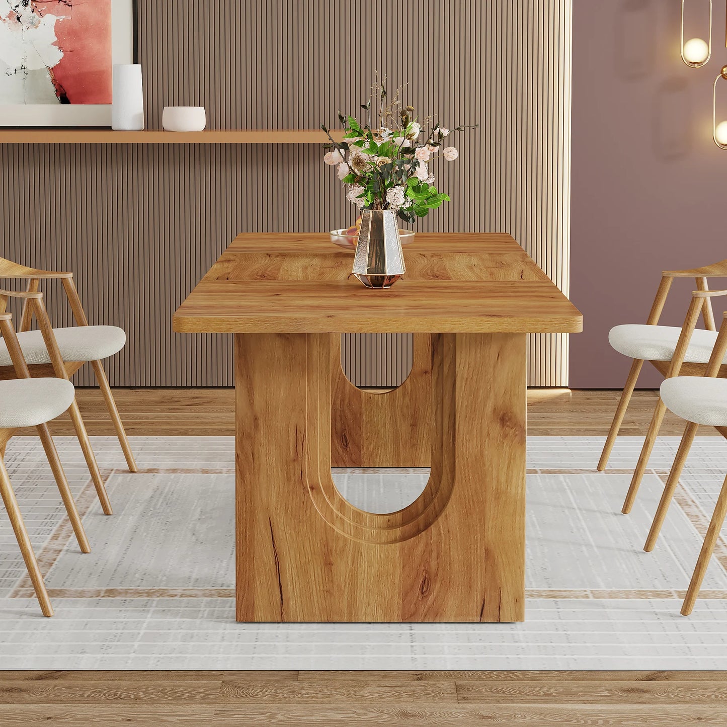 71" Modern Wood Dining Table