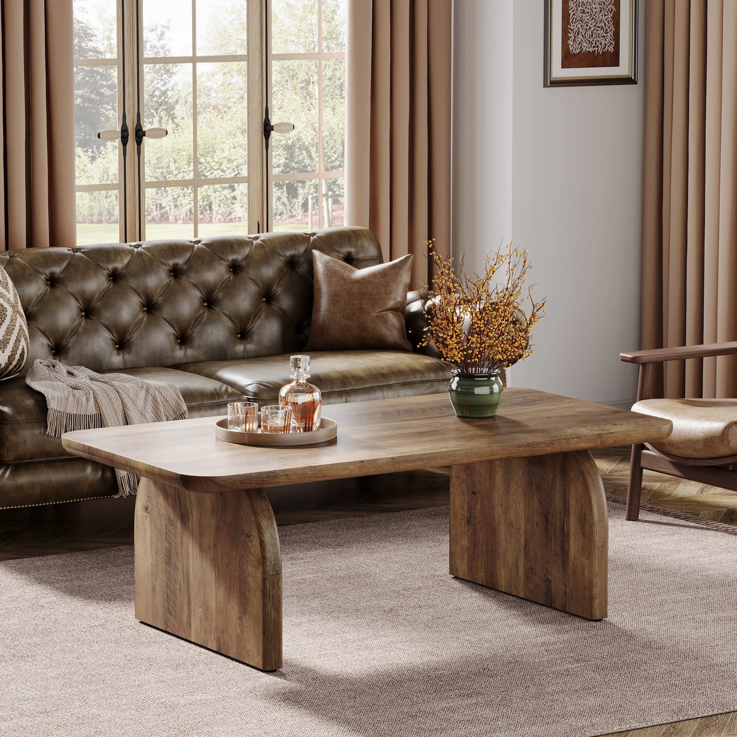47" Farmhouse Rectangular Coffee Table