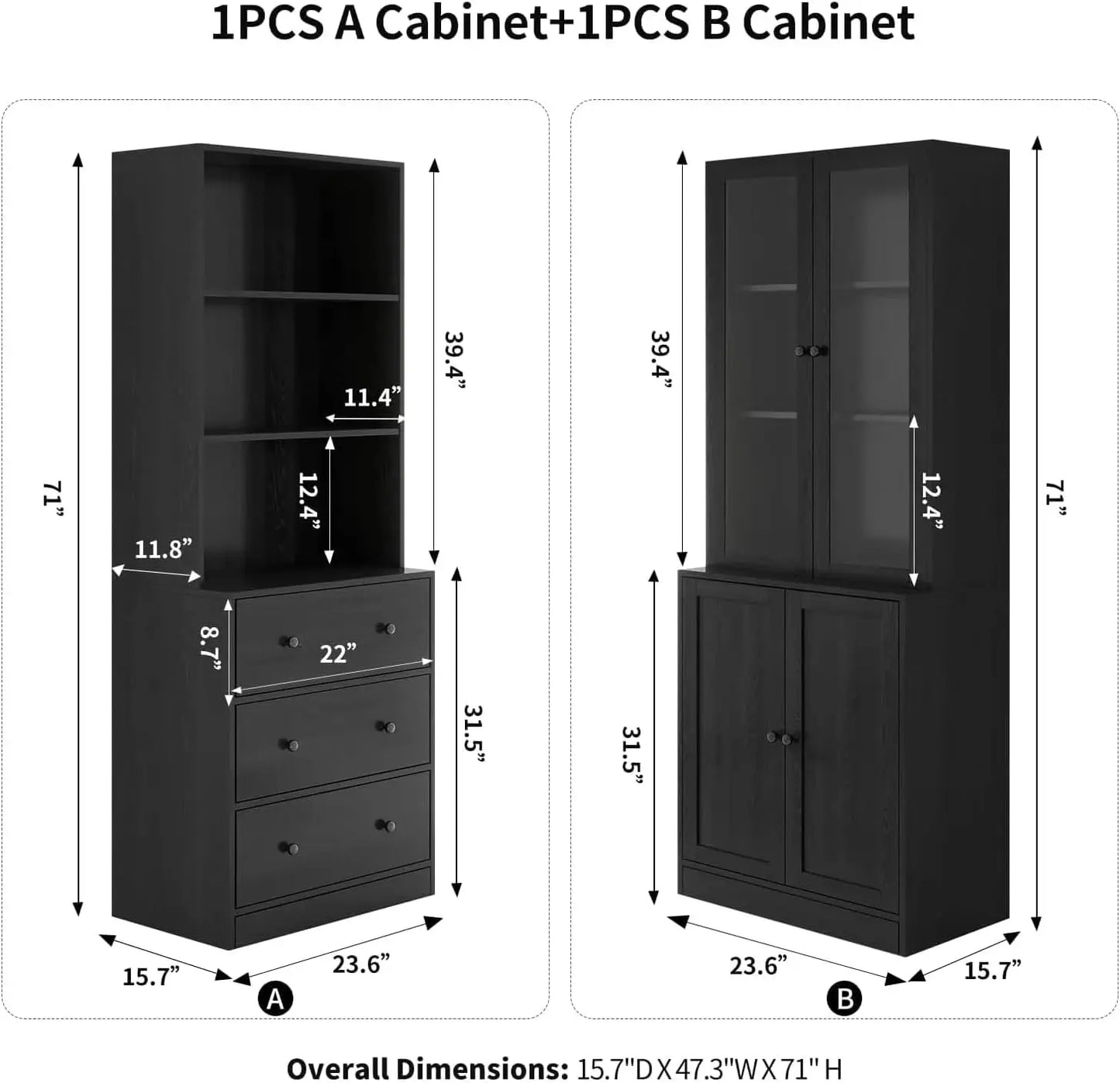 70" Modern Bookcase