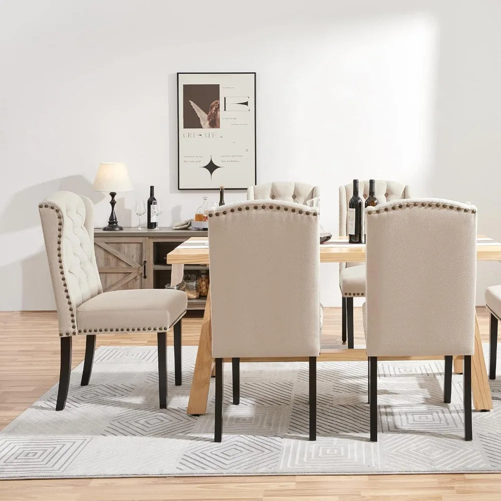 Tufted Dining Chairs Set of 6