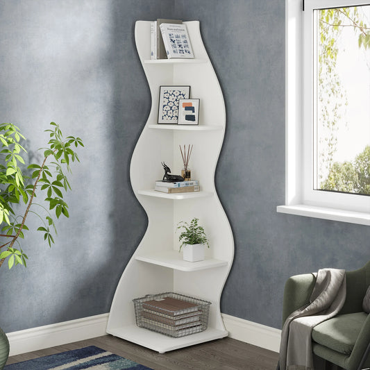 Modern Wavy Corner Shelf