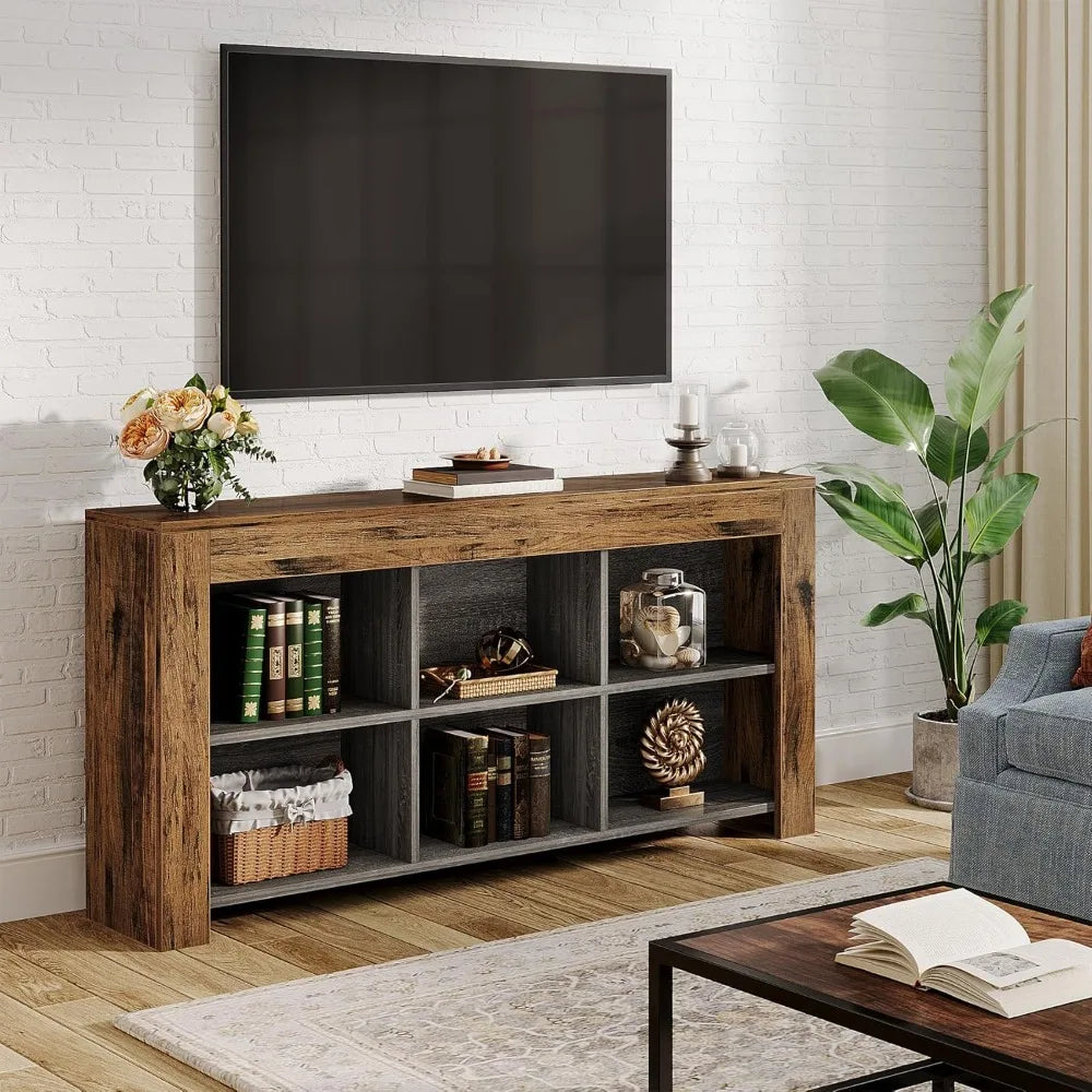 63" Rustic Console Table/Entertainment Center