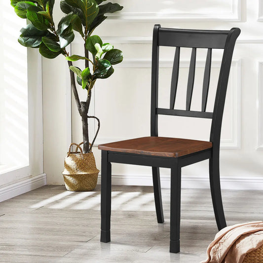 Set of 4 Wood High Back Dining Chair