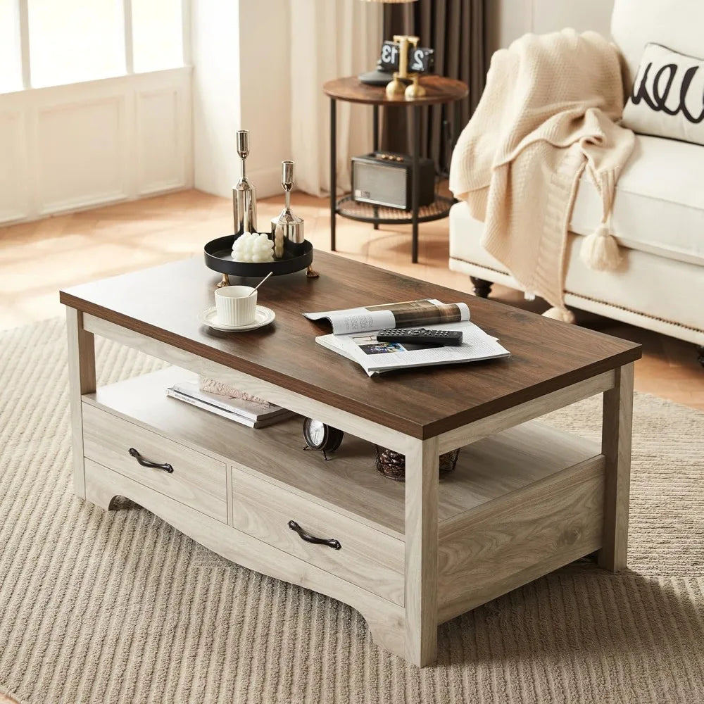 41" Farmhouse Coffee Table with Storage
