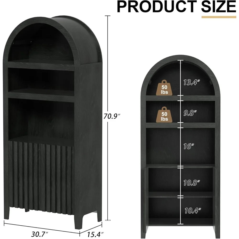 71" Tall Arched Display Cabinet