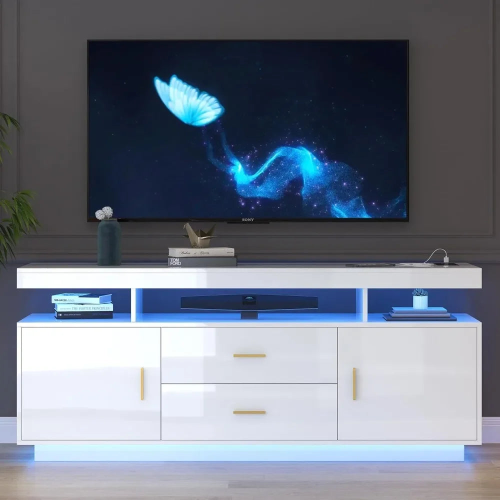 59" Modern LED Entertainment Center