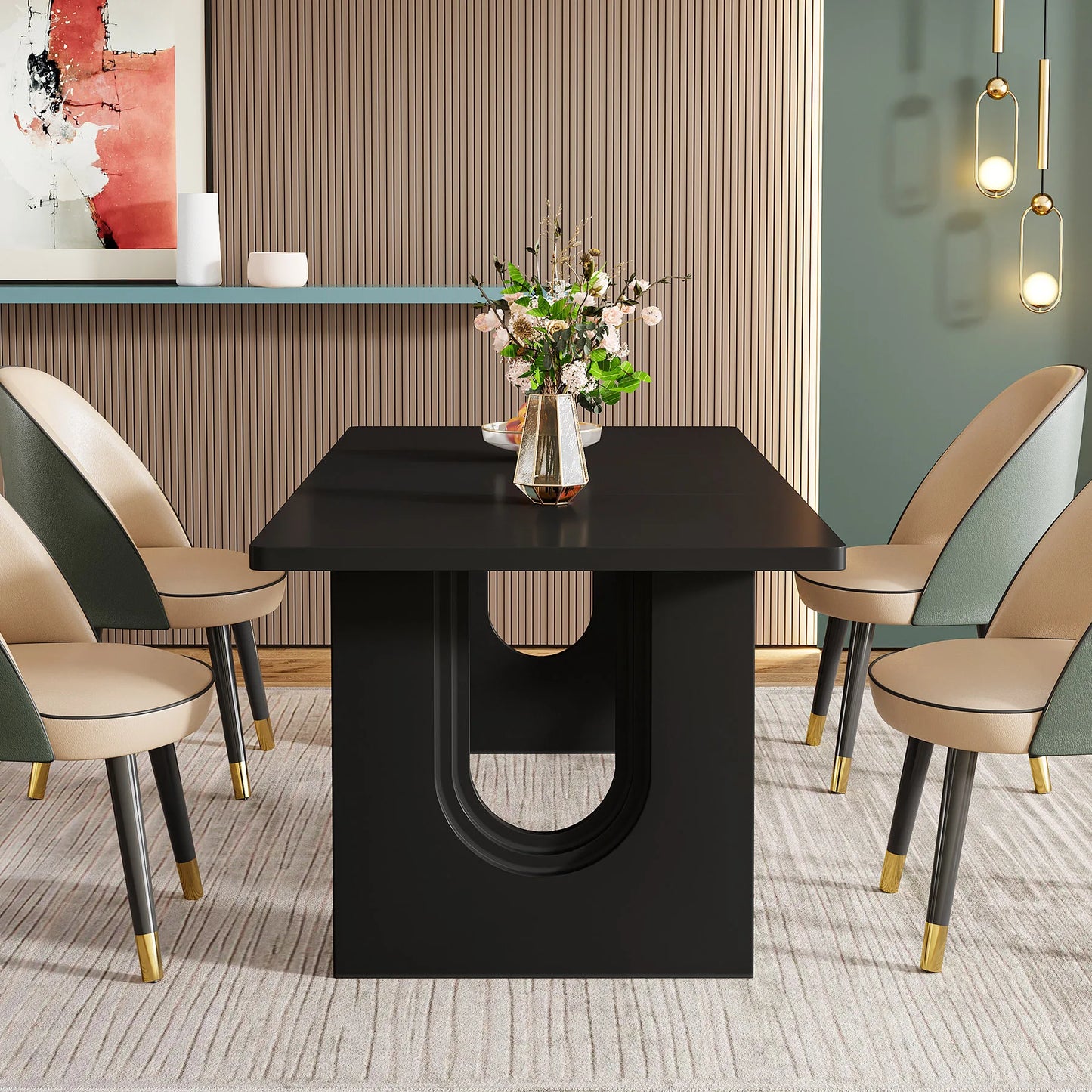 71" Modern Wood Dining Table