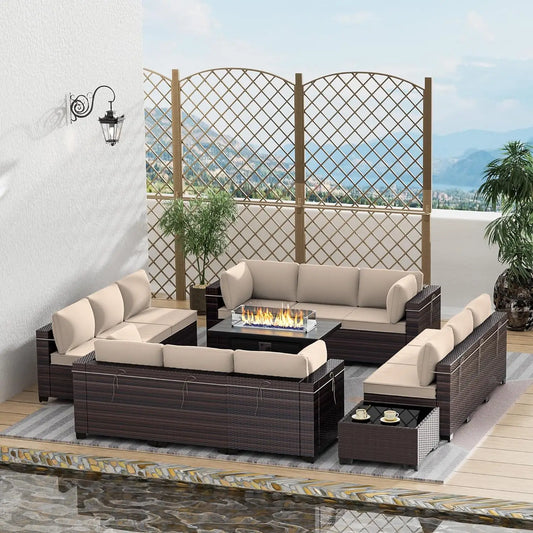 11 Piece Patio Furniture Conversation Set