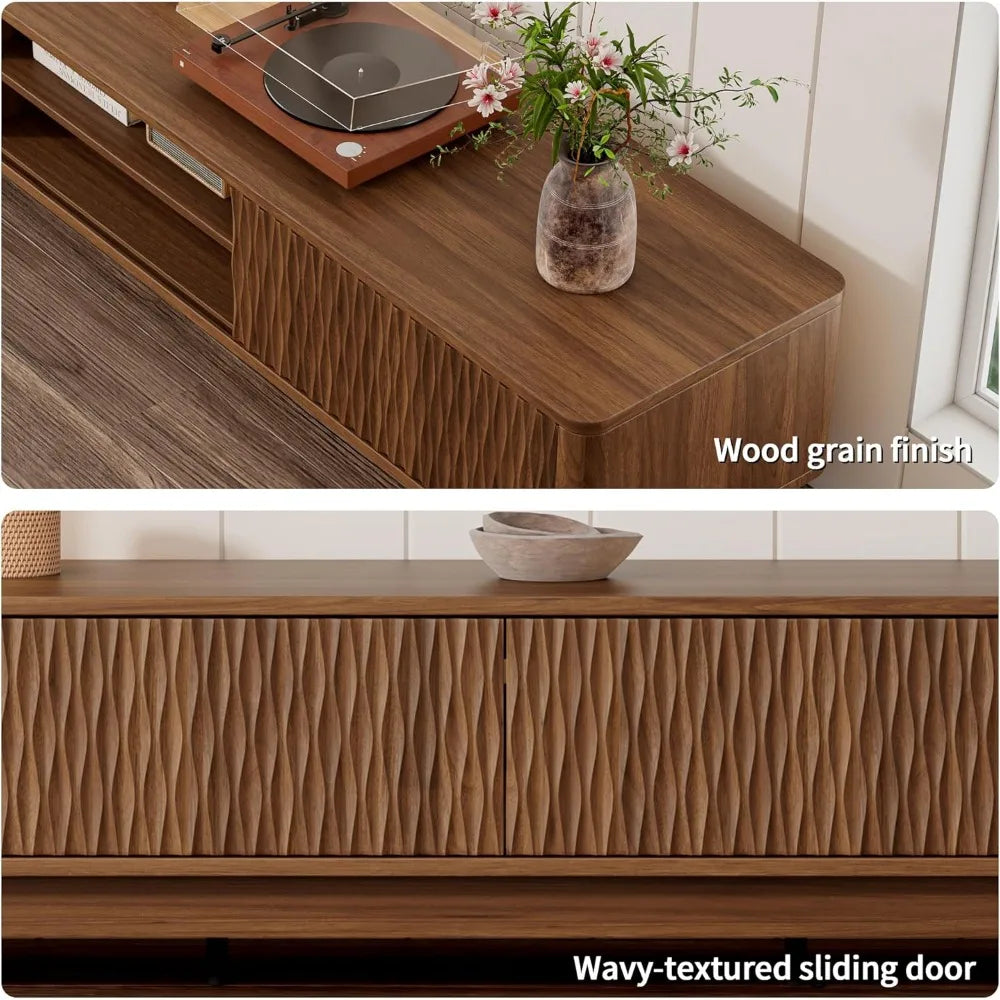 59" BOHO Textured Entertainment Center