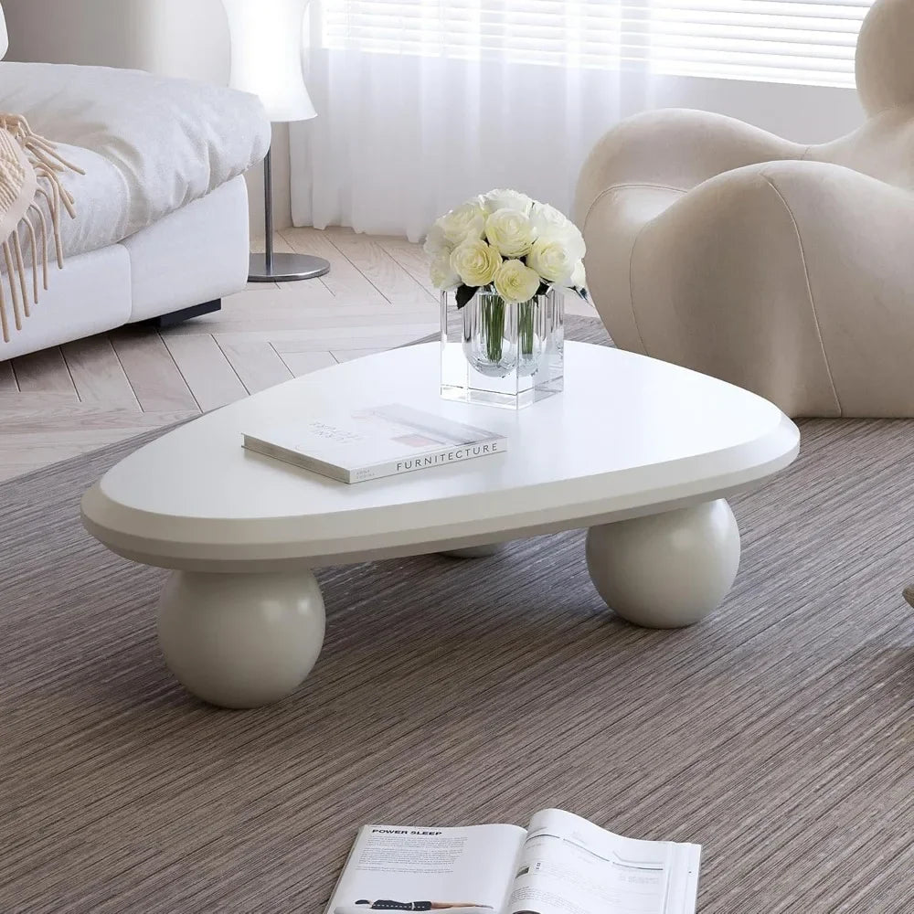Modern D-Shaped Coffee Table