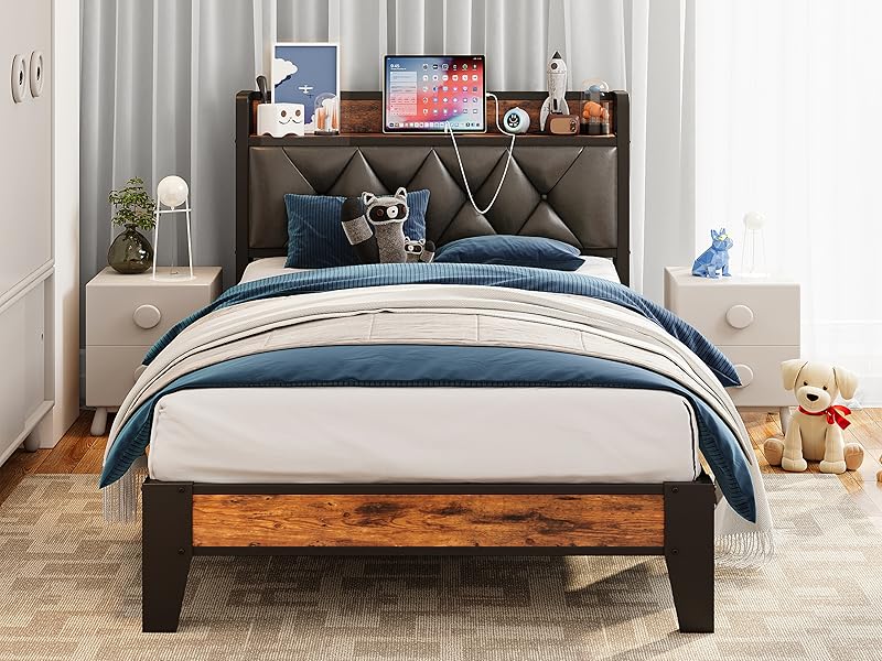 Upholstered & Wood Bed